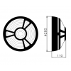 PACK 30 Apliques estanco redondo de termoplástica y vidrio, hasta 100W, con defensa  ENVIO GRATIS